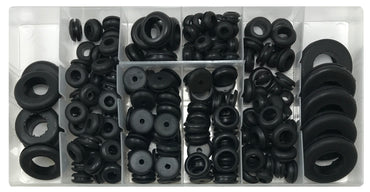 180 Piece Rubber Grommet Eyelet Ring Gasket Assortment Kit